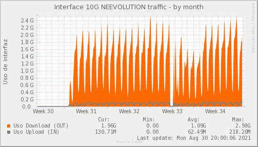 NETEVOLUTION ISP — Ocupación de enlace (Mes)